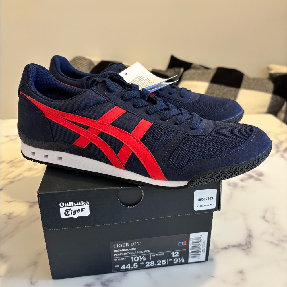 Onitsuka Tiger Navy and Red Sneakers